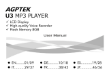 AGPtek Lecteur Mp3 USB 8Go ユーザーマニュアル
