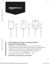 AmazonBasics Dual Voltage USB Type-C to AC Power Adapter Charger for Nintendo Switch - 6 Foot Cable, Black ユーザーマニュアル