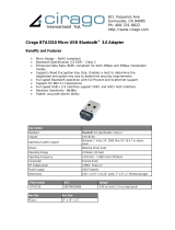 Cirago BTA3310 データシート