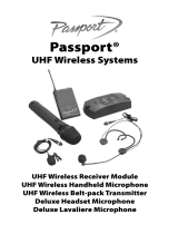 FENDER MUSICAL INSTRUMENTS CORPORATION Passport UHF Wireless Systems 取扱説明書