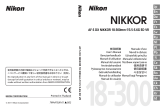 Nikon AF-S DX NIKKOR 18-300MM F / 3.5-5.6G ED VR 取扱説明書