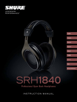 Shure Headphones SRH1840 ユーザーマニュアル