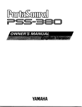 Yamaha PortaSound PSS-380 取扱説明書