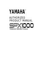 Yamaha SPX1000 取扱説明書