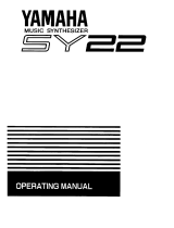 Yamaha SY22 取扱説明書