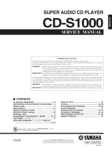 Yamaha CDS1000 - SACD Player ユーザーマニュアル