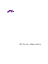 Avid Technology HDX Card インストールガイド