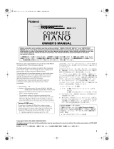 Roland Complete Piano SRX-11 取扱説明書
