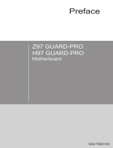 MSI Z97 GUARD-PRO ユーザーマニュアル