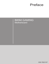 MSI B85M GAMING ユーザーマニュアル
