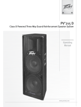 Peavey PV 215D Quasi 3-Way Powered Speaker ユーザーマニュアル