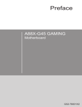 MSI A88X-G45 GAMING 取扱説明書
