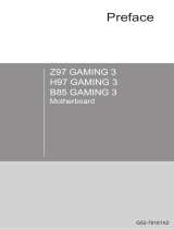 MSI Z97 GAMING 3 取扱説明書