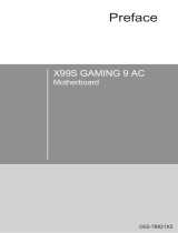 MSI X99S GAMING 9 AC 取扱説明書
