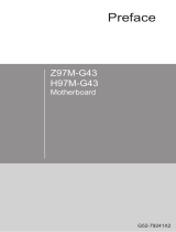 MSI Z97M-G43 取扱説明書