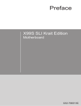 MSI X99S SLI Krait Edition 取扱説明書
