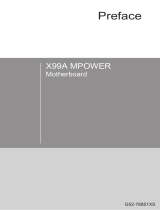MSI X99A MPOWER 取扱説明書