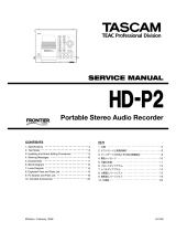 Tascam Frontier HD-P2 ユーザーマニュアル