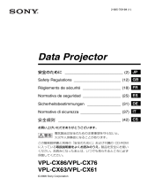 Sony VPL-CX86/VLPCX76 ユーザーマニュアル