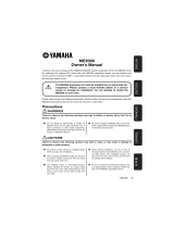 Yamaha ME2000 取扱説明書