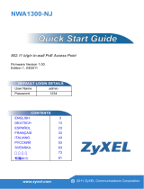 ZyXEL Mobility Aid NWA1300-NJ ユーザーマニュアル