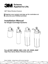 3M High Flow Series Cold Beverage Water Filtration System BEV195, 5616402, 3 um NOM, 5 gpm, 54000 gal, 0.4 ft3, 1/Case 取扱説明書