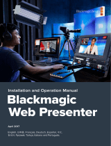 Blackmagic Web Presenter Streamer 取扱説明書