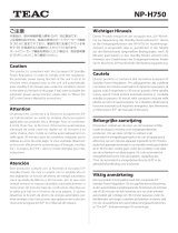 TEAC NP-H750 取扱説明書