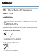 Shure RMCE-BT2 Bluetooth Earphones クイックスタートガイド
