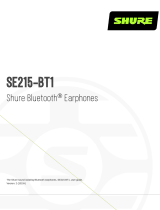 Shure Bluetooth Earphones SE215-BT1 ユーザーマニュアル