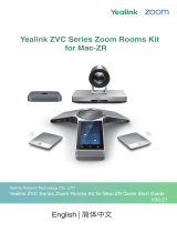 Yealink Yealink ZVC Series Zoom Rooms Kit for Mac-ZR V30.21 (EN，CN) クイックスタートガイド