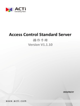 ACTi Access Control Standard Server (ACSS) V1.1.13 ユーザーマニュアル