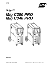 ESAB Mig C280 PRO, Mig C340 PRO ユーザーマニュアル