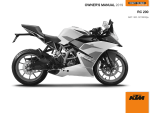 KTM RC 200 PH 2019 取扱説明書