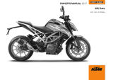 KTM 390 DUKE 2017 取扱説明書