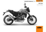 KTM 690 Duke 2019 取扱説明書