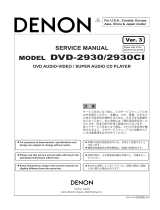 Denon DVD-2930 ユーザーマニュアル