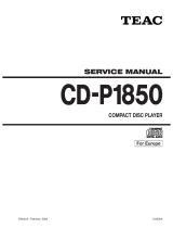 TEAC CD-P1850 ユーザーマニュアル