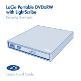 LaCie Portable DVD±RW with LightScribe Design by Sam Hecht USB 2 クイックセットアップガイド