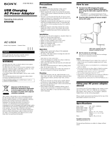 Sony AC-U50A 取扱説明書