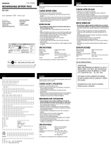 Sony NP-22H 取扱説明書