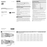 Sony SAL500F40G ユーザーマニュアル