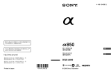 Sony DSLR-A850 ユーザーマニュアル