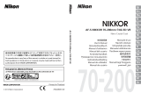 Nikon Nikkor AF-S 70-200mm f/4G ED VR Objektiv 取扱説明書