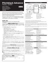 Korg Pitchblack Advance 取扱説明書