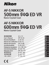 Nikon AF-S NIKKOR 600MM F-4G ED VR 取扱説明書