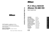 Nikon PC-E MICRO NIKKOR 45MM F-2.8D ED 取扱説明書