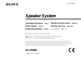 Sony SS-X500A 取扱説明書