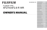 Fujifilm 16670168 Fujinon Lens XF 27mm F2.8 R WR 取扱説明書