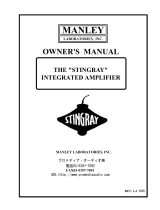 Manley STINGRAY original version 1997 - 2005 取扱説明書